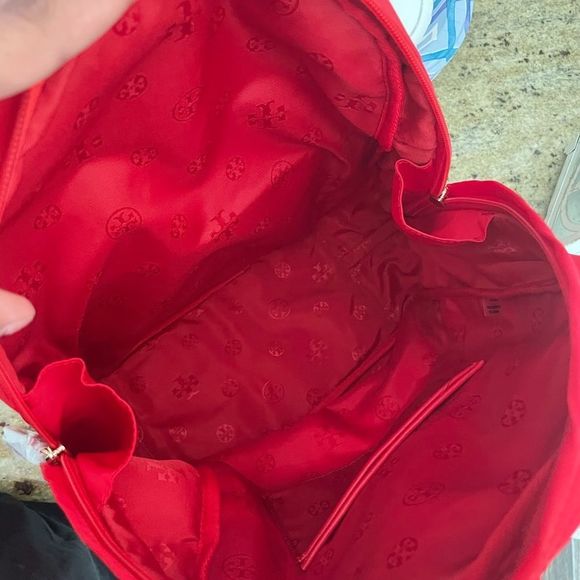 New Tory Burch Ella backpack nylon in red ❣️ - Picture 5 of 9